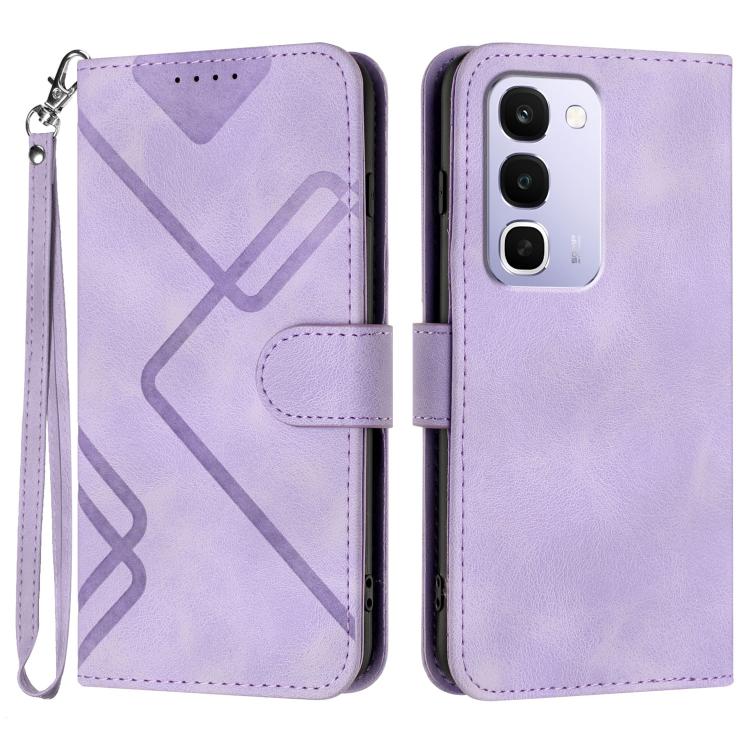 Line Pattern Skin Feel Leather Phone Case, For Realme 16T 5G, For Realme C100 4G, For Realme 15x 5G India / Realme C85 5G, For Realme P4 Pro 5G, For Realme P4 5G, For Realme 15T 5G, For Realme C71 India, For Realme 15 5G / Realme 15 Pro 5G