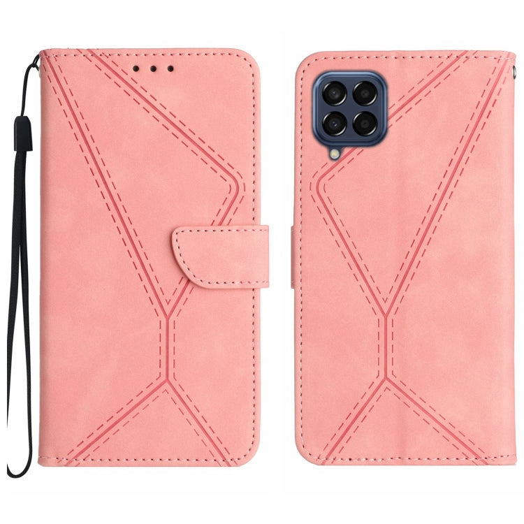 Stitching Embossed Leather Phone Case, For Samsung Galaxy A72 4G/5G, For Samsung Galaxy A73 5G, For Samsung Galaxy F14 5G, For Samsung Galaxy M14 5G, For Samsung Galaxy M33 5G, For Samsung Galaxy M53 5G, For Samsung Galaxy M54 5G