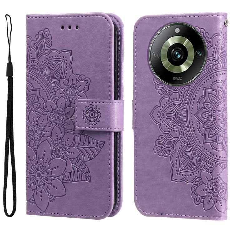 Seven-petal Flowers Embossing Leather Phone Case, For Realme 12 Pro+, For Realme C67 4G Global, For Realme C67 / 11 5G Taiwan Version, For Realme 11 4G Global, For Realme C53 / Narzo N53, For Realme 11, For Realme 11 Pro / 11 Pro+, For Realme C65 4G   ...