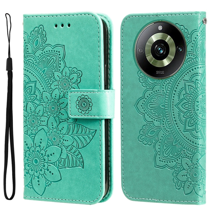 Seven-petal Flowers Embossing Leather Phone Case, For Realme 12 Pro+, For Realme C67 4G Global, For Realme C67 / 11 5G Taiwan Version, For Realme 11 4G Global, For Realme C53 / Narzo N53, For Realme 11, For Realme 11 Pro / 11 Pro+, For Realme C65 4G   ...
