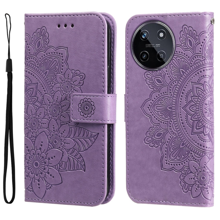 Seven-petal Flowers Embossing Leather Phone Case, For Realme 12 Pro+, For Realme C67 4G Global, For Realme C67 / 11 5G Taiwan Version, For Realme 11 4G Global, For Realme C53 / Narzo N53, For Realme 11, For Realme 11 Pro / 11 Pro+, For Realme C65 4G   ...