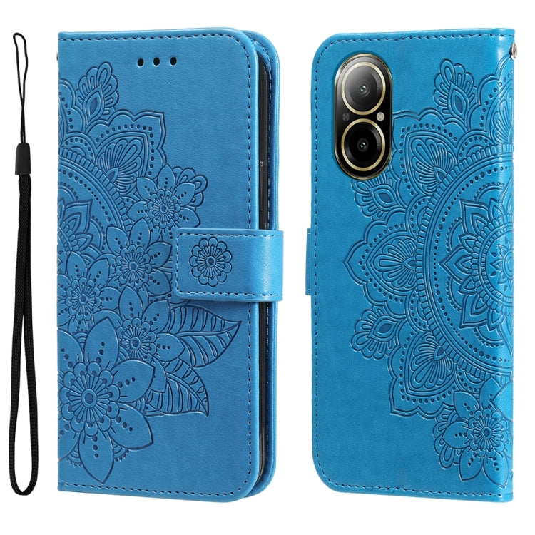 Seven-petal Flowers Embossing Leather Phone Case, For Realme 12 5G, For Realme 12+, For Realme 12 Pro+, For Realme C67 4G Global, For Realme C67 / 11 5G Taiwan Version, For Realme 11 4G Global, For Realme C53 / Narzo N53, For Realme 11                 ...
