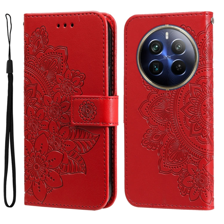 Seven-petal Flowers Embossing Leather Phone Case, For Realme 12 Pro+, For Realme C67 4G Global, For Realme C67 / 11 5G Taiwan Version, For Realme 11 4G Global, For Realme C53 / Narzo N53, For Realme 11, For Realme 11 Pro / 11 Pro+, For Realme C65 4G   ...