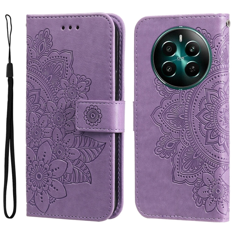 Seven-petal Flowers Embossing Leather Phone Case, For Realme 12 5G, For Realme 12+, For Realme 12 Pro+, For Realme C67 4G Global, For Realme C67 / 11 5G Taiwan Version, For Realme 11 4G Global, For Realme C53 / Narzo N53, For Realme 11                 ...