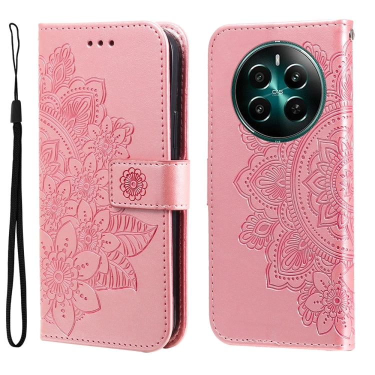 Seven-petal Flowers Embossing Leather Phone Case, For Realme 12 5G, For Realme 12+, For Realme 12 Pro+, For Realme C67 4G Global, For Realme C67 / 11 5G Taiwan Version, For Realme 11 4G Global, For Realme C53 / Narzo N53, For Realme 11                 ...