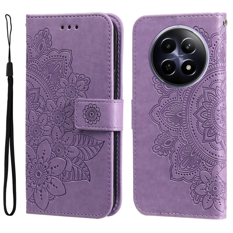 Seven-petal Flowers Embossing Leather Phone Case, For Realme 14 Pro+ Global, For Realme 14 Pro Global, For Realme GT 7 Pro, For Realme 13+, For Realme 13 Pro / 13 Pro+ / P1 Pro Global, For Realme GT 6 / GT Neo6 SE, For Realme C63 / C61  / Note 60      ...