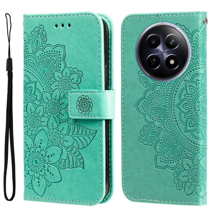 Seven-petal Flowers Embossing Leather Phone Case, For Realme 14 Pro+ Global, For Realme 14 Pro Global, For Realme GT 7 Pro, For Realme 13+, For Realme 13 Pro / 13 Pro+ / P1 Pro Global, For Realme GT 6 / GT Neo6 SE, For Realme C63 / C61  / Note 60      ...