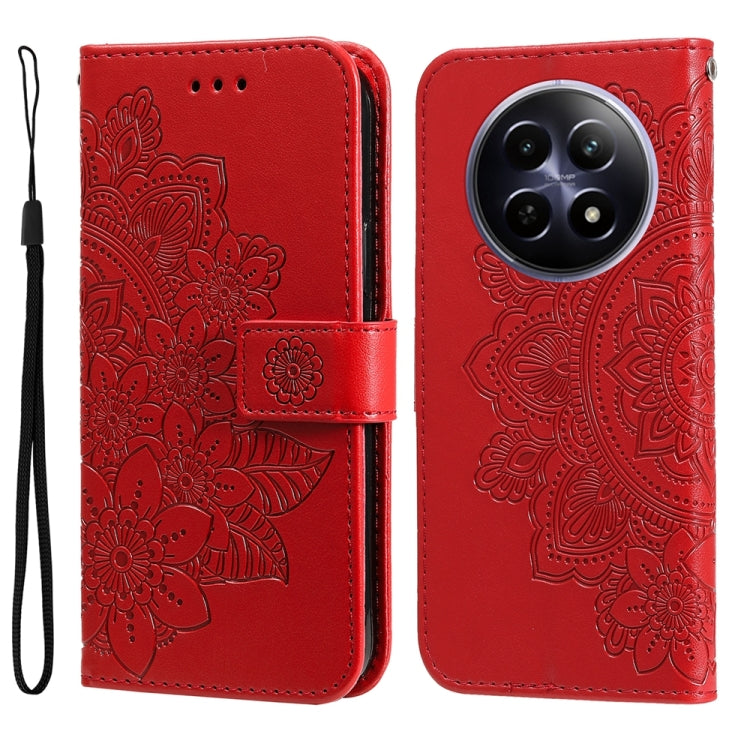 Seven-petal Flowers Embossing Leather Phone Case, For Realme 12 5G, For Realme 12+, For Realme 12 Pro+, For Realme C67 4G Global, For Realme C67 / 11 5G Taiwan Version, For Realme 11 4G Global, For Realme C53 / Narzo N53, For Realme 11                 ...