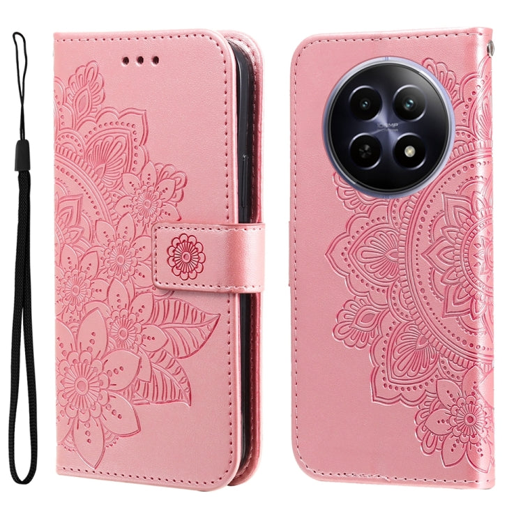 Seven-petal Flowers Embossing Leather Phone Case, For Realme 12 5G, For Realme 12+, For Realme 12 Pro+, For Realme C67 4G Global, For Realme C67 / 11 5G Taiwan Version, For Realme 11 4G Global, For Realme C53 / Narzo N53, For Realme 11                 ...