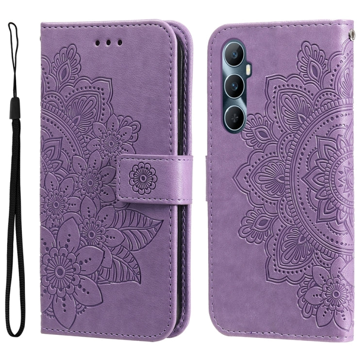 Seven-petal Flowers Embossing Leather Phone Case, For Realme 12 Pro+, For Realme C67 4G Global, For Realme C67 / 11 5G Taiwan Version, For Realme 11 4G Global, For Realme C53 / Narzo N53, For Realme 11, For Realme 11 Pro / 11 Pro+, For Realme C65 4G   ...