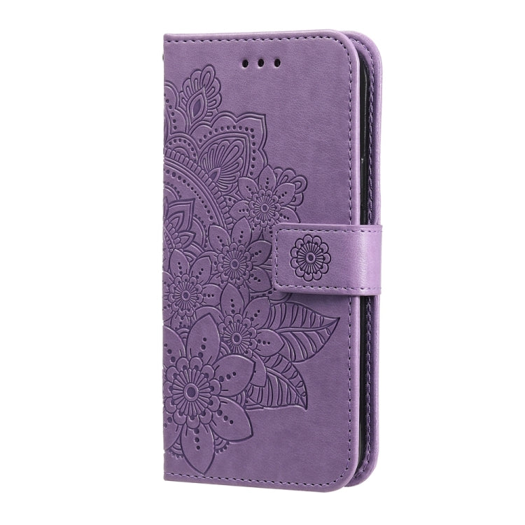 Seven-petal Flowers Embossing Leather Phone Case, For Realme C65 4G, For Realme GT Neo 5 5G / GT3, For Realme C55