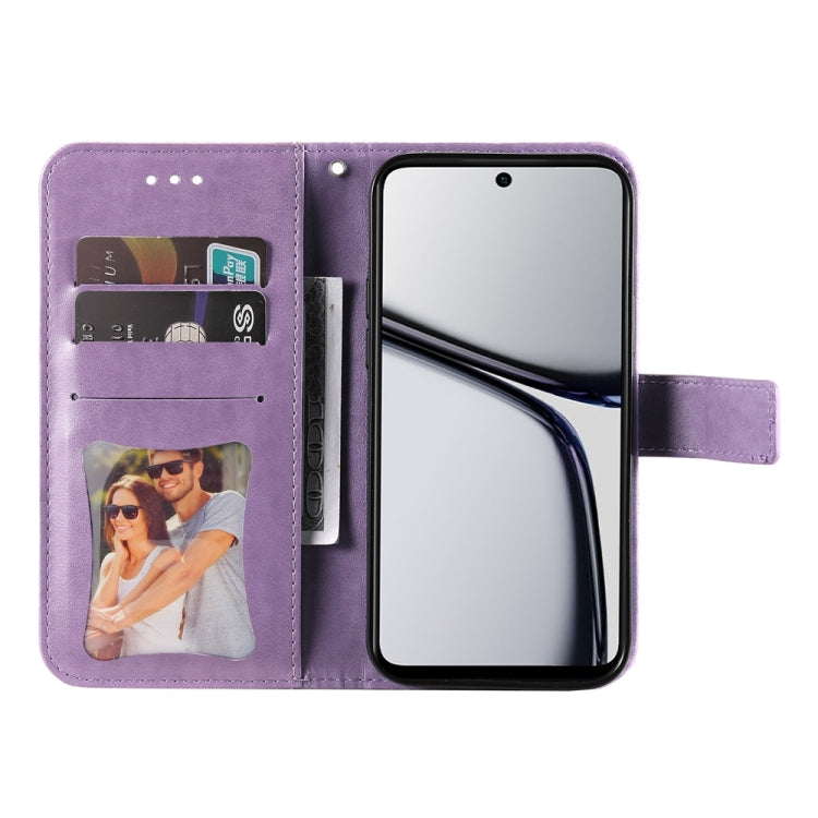 Seven-petal Flowers Embossing Leather Phone Case, For Realme C65 4G, For Realme GT Neo 5 5G / GT3, For Realme C55