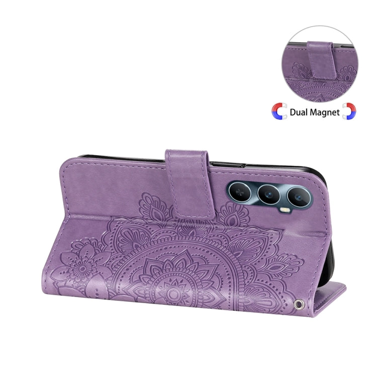 Seven-petal Flowers Embossing Leather Phone Case, For Realme C65 4G, For Realme GT Neo 5 5G / GT3, For Realme C55