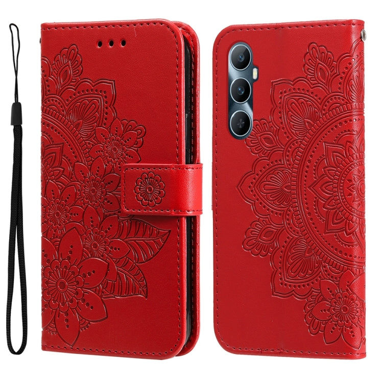Seven-petal Flowers Embossing Leather Phone Case, For Realme 12 Pro+, For Realme C67 4G Global, For Realme C67 / 11 5G Taiwan Version, For Realme 11 4G Global, For Realme C53 / Narzo N53, For Realme 11, For Realme 11 Pro / 11 Pro+, For Realme C65 4G   ...