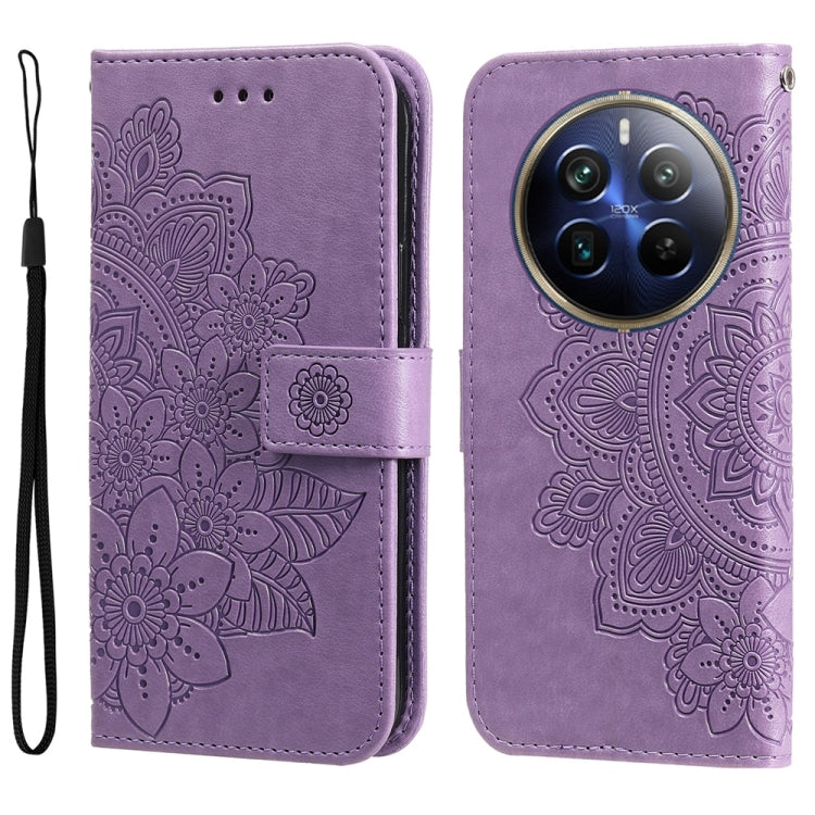 Seven-petal Flowers Embossing Leather Phone Case, For Realme 14 Pro+ Global, For Realme 14 Pro Global, For Realme GT 7 Pro, For Realme 13+, For Realme 13 Pro / 13 Pro+ / P1 Pro Global, For Realme GT 6 / GT Neo6 SE, For Realme C63 / C61  / Note 60      ...