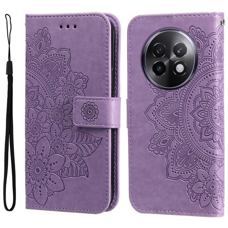 Seven-petal Flowers Embossing Leather Phone Case, For Realme 14 Pro+ Global, For Realme 14 Pro Global, For Realme GT 7 Pro, For Realme 13+, For Realme 13 Pro / 13 Pro+ / P1 Pro Global, For Realme GT 6 / GT Neo6 SE, For Realme C63 / C61  / Note 60      ...