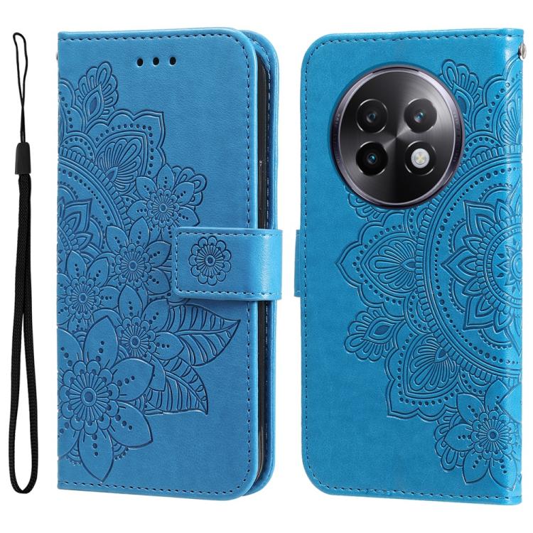 Seven-petal Flowers Embossing Leather Phone Case, For Realme 14 Pro+ Global, For Realme 14 Pro Global, For Realme GT 7 Pro, For Realme 13+, For Realme 13 Pro / 13 Pro+ / P1 Pro Global, For Realme GT 6 / GT Neo6 SE, For Realme C63 / C61  / Note 60      ...