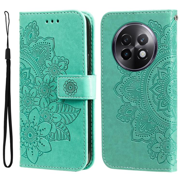 Seven-petal Flowers Embossing Leather Phone Case, For Realme 14 Pro+ Global, For Realme 14 Pro Global, For Realme GT 7 Pro, For Realme 13+, For Realme 13 Pro / 13 Pro+ / P1 Pro Global, For Realme GT 6 / GT Neo6 SE, For Realme C63 / C61  / Note 60      ...