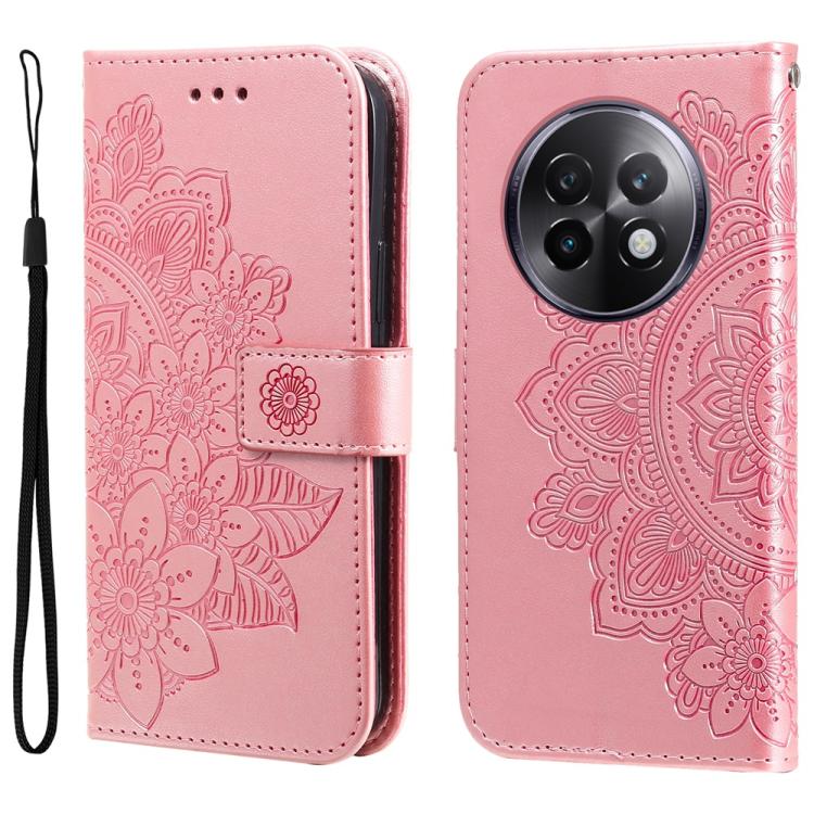 Seven-petal Flowers Embossing Leather Phone Case, For Realme 14 Pro+ Global, For Realme 14 Pro Global, For Realme GT 7 Pro, For Realme 13+, For Realme 13 Pro / 13 Pro+ / P1 Pro Global, For Realme GT 6 / GT Neo6 SE, For Realme C63 / C61  / Note 60      ...