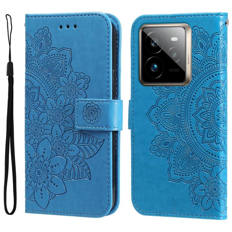 Seven-petal Flowers Embossing Leather Phone Case, For Realme 14 Pro+ Global, For Realme 14 Pro Global, For Realme GT 7 Pro, For Realme 13+, For Realme 13 Pro / 13 Pro+ / P1 Pro Global, For Realme GT 6 / GT Neo6 SE, For Realme C63 / C61  / Note 60      ...