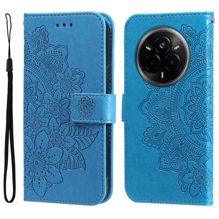 Seven-petal Flowers Embossing Leather Phone Case, For Realme 14 Pro+ Global, For Realme 14 Pro Global, For Realme GT 7 Pro, For Realme 13+, For Realme 13 Pro / 13 Pro+ / P1 Pro Global, For Realme GT 6 / GT Neo6 SE, For Realme C63 / C61  / Note 60      ...