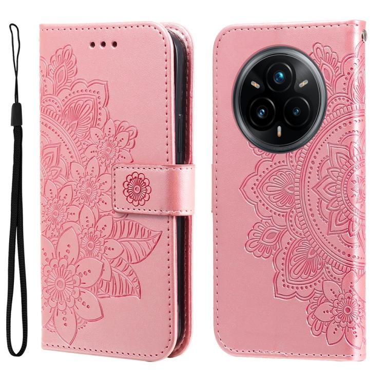 Seven-petal Flowers Embossing Leather Phone Case, For Realme 14 Pro+ Global, For Realme 14 Pro Global, For Realme GT 7 Pro, For Realme 13+, For Realme 13 Pro / 13 Pro+ / P1 Pro Global, For Realme GT 6 / GT Neo6 SE, For Realme C63 / C61  / Note 60      ...