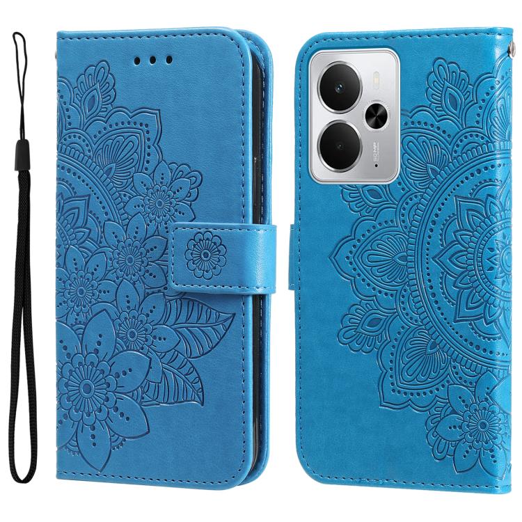 Seven-petal Flowers Embossing Leather Phone Case, For Realme C71 4G / C75 4G / 5G / 14x, For Realme 14 Global, For Realme 14 Pro+ Global, For Realme 14 Pro Global, For Realme GT 7 Pro, For Realme 13+, For Realme 13 Pro / 13 Pro+ / P1 Pro Global        ...