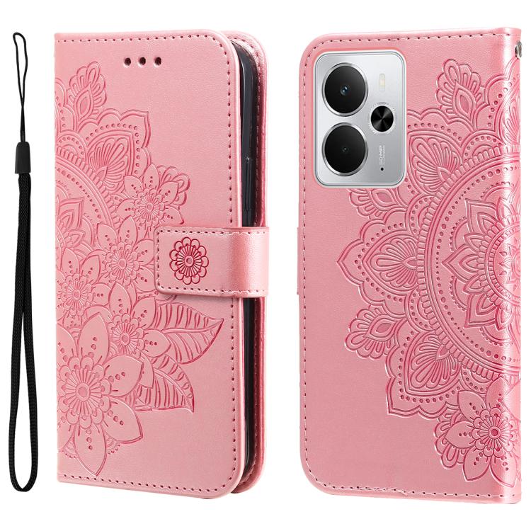 Seven-petal Flowers Embossing Leather Phone Case, For Realme C71 4G / C75 4G / 5G / 14x, For Realme 14 Global, For Realme 14 Pro+ Global, For Realme 14 Pro Global, For Realme GT 7 Pro, For Realme 13+, For Realme 13 Pro / 13 Pro+ / P1 Pro Global        ...