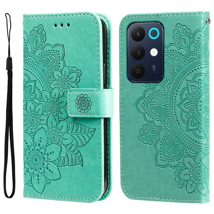 Seven-petal Flowers Embossing Leather Phone Case, For Realme 16 Pro+ 5G, For Realme 16 Pro 5G, For Realme 15x 5G India / Realme C85 5G, For Realme C85 Pro 4G, For Realme 15T 5G, For Realme Narzo 80 Lite 4G / C71 India, For Realme 15 5G / Realme 15 Pro ...