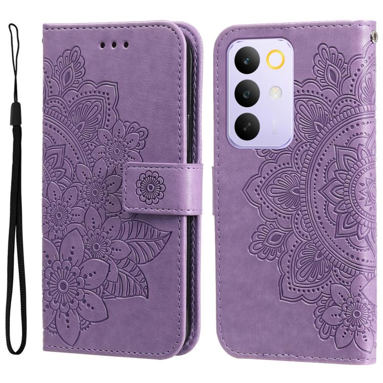 Seven-petal Flowers Embossing Leather Phone Case, For Realme 16 Pro+ 5G, For Realme 16 Pro 5G, For Realme 15x 5G India / Realme C85 5G, For Realme C85 Pro 4G, For Realme 15T 5G, For Realme Narzo 80 Lite 4G / C71 India, For Realme 15 5G / Realme 15 Pro ...