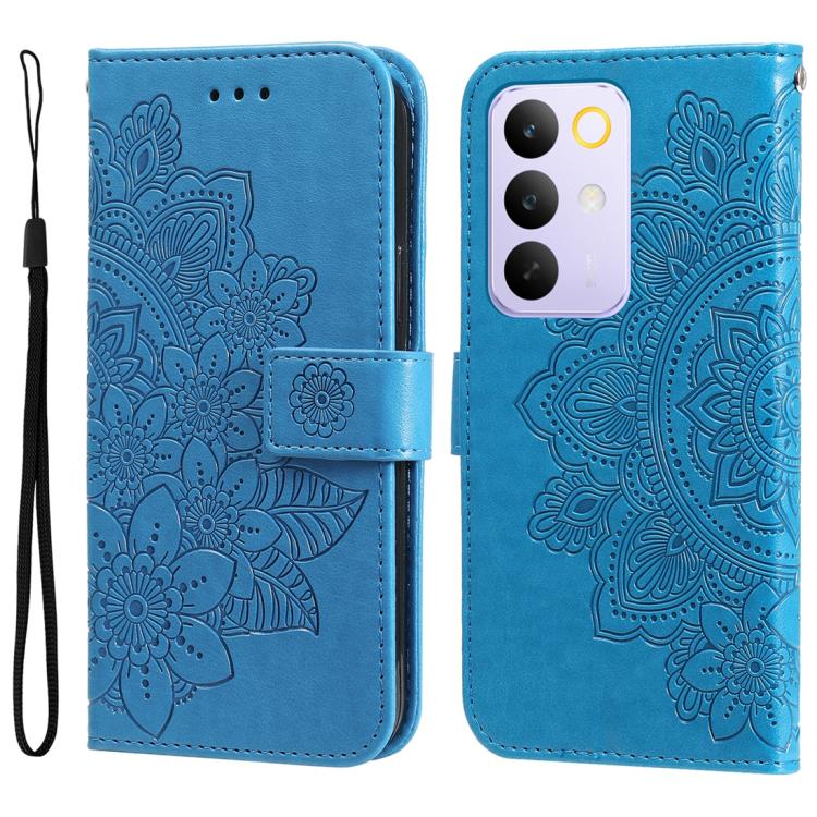 Seven-petal Flowers Embossing Leather Phone Case, For Realme 16 Pro+ 5G, For Realme 16 Pro 5G, For Realme 15x 5G India / Realme C85 5G, For Realme C85 Pro 4G, For Realme 15T 5G, For Realme Narzo 80 Lite 4G / C71 India, For Realme 15 5G / Realme 15 Pro ...