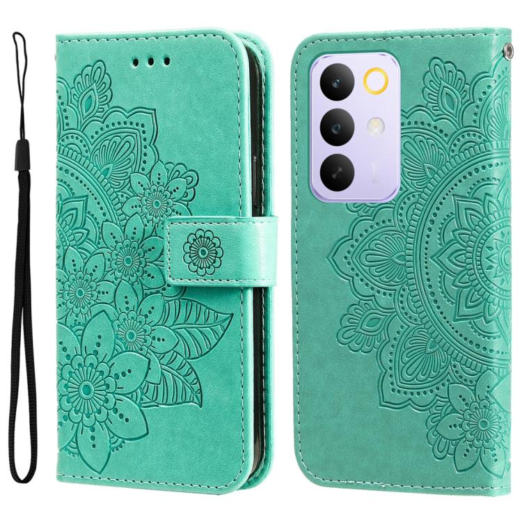 Seven-petal Flowers Embossing Leather Phone Case, For Realme 16 Pro+ 5G, For Realme 16 Pro 5G, For Realme 15x 5G India / Realme C85 5G, For Realme C85 Pro 4G, For Realme 15T 5G, For Realme Narzo 80 Lite 4G / C71 India, For Realme 15 5G / Realme 15 Pro ...