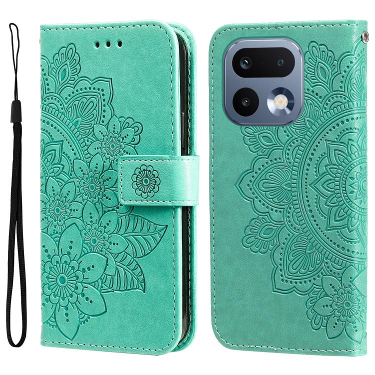 Seven-petal Flowers Embossing Leather Phone Case, For Realme 16 Pro+ 5G, For Realme 16 Pro 5G, For Realme 15x 5G India / Realme C85 5G, For Realme C85 Pro 4G, For Realme 15T 5G, For Realme Narzo 80 Lite 4G / C71 India, For Realme 15 5G / Realme 15 Pro ...