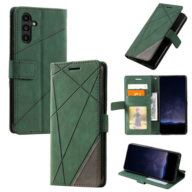 Skin Feel Splicing Leather Phone Case, For Samsung Galaxy A25 5G, For Samsung Galaxy S23 FE 5G, For Samsung Galaxy A24, For Samsung Galaxy A04e /F04, For Samsung Galaxy A34 5G, For Samsung Galaxy A54 5G