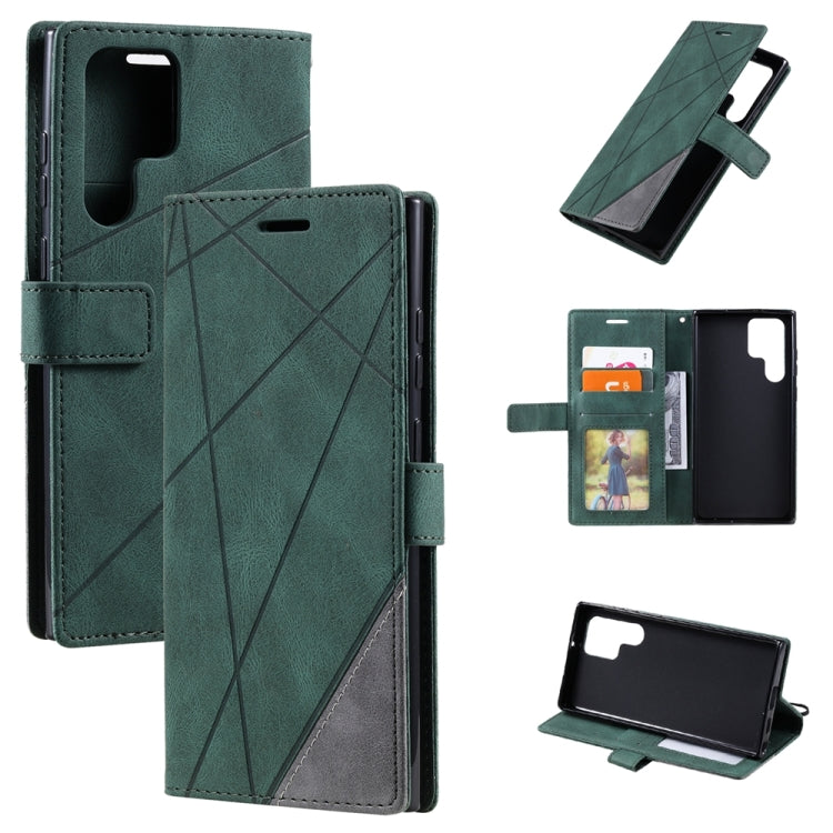 Skin Feel Splicing Leather Phone Case, For Samsung Galaxy Xcover 7, For Samsung Galaxy A55 5G, For Samsung Galaxy A35 5G, For Samsung Galaxy S24 Ultra 5G, For Samsung Galaxy S24+ 5G, For Samsung Galaxy S24 5G, For Samsung Galaxy A15                    ...