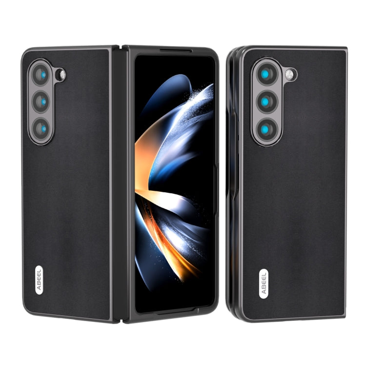 ABEEL Genuine Leather Xiaoya Series Phone Case, For Samsung Galaxy Z Flip6 / Flip7 FE, For Samsung Galaxy Z Fold6, For Samsung Galaxy Z Fold5, For Samsung Galaxy Z Flip5