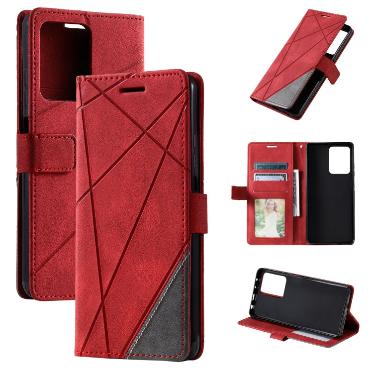 Skin Feel Splicing Leather Phone Case, For Xiaomi Redmi Note 13 Pro+, For Xiaomi Redmi Note 13 Pro 5G, For Xiaomi 13T / Redmi K60 Ultra, For Redmi 12 4G, For Xiaomi POCO F5, For Redmi K60 / K60 Pro, For Redmi Note 12S 4G Global                         ...