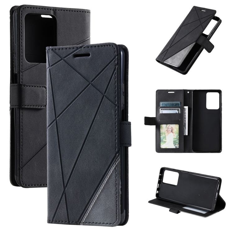 Skin Feel Splicing Leather Phone Case, For Xiaomi Redmi Note 13 Pro+, For Xiaomi Redmi Note 13 Pro 5G, For Xiaomi 13T / Redmi K60 Ultra, For Redmi 12 4G, For Xiaomi POCO F5, For Redmi K60 / K60 Pro, For Redmi Note 12S 4G Global                         ...