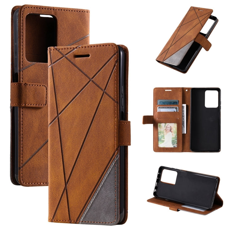 Skin Feel Splicing Leather Phone Case, For Xiaomi Redmi Note 13 Pro+, For Xiaomi Redmi Note 13 Pro 5G, For Xiaomi 13T / Redmi K60 Ultra, For Redmi 12 4G, For Xiaomi POCO F5, For Redmi K60 / K60 Pro, For Redmi Note 12S 4G Global                         ...