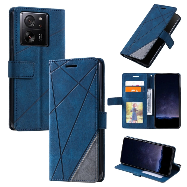 Skin Feel Splicing Leather Phone Case, For Xiaomi Redmi Note 13 Pro+, For Xiaomi Redmi Note 13 Pro 5G, For Xiaomi 13T / Redmi K60 Ultra, For Redmi 12 4G, For Xiaomi POCO F5, For Redmi K60 / K60 Pro, For Redmi Note 12S 4G Global                         ...