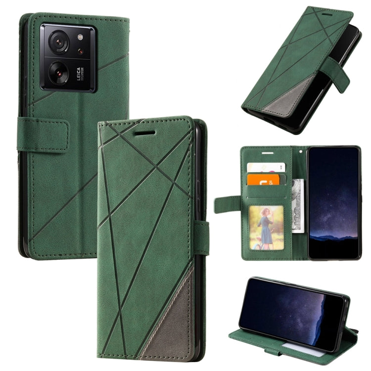 Skin Feel Splicing Leather Phone Case, For Xiaomi Redmi Note 13 Pro+, For Xiaomi Redmi Note 13 Pro 5G, For Xiaomi 13T / Redmi K60 Ultra, For Redmi 12 4G, For Xiaomi POCO F5, For Redmi K60 / K60 Pro, For Redmi Note 12S 4G Global                         ...