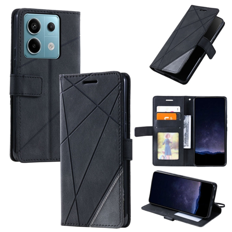 Skin Feel Splicing Leather Phone Case, For Xiaomi Redmi Note 13 Pro+, For Xiaomi Redmi Note 13 Pro 5G, For Xiaomi 13T / Redmi K60 Ultra, For Redmi 12 4G, For Xiaomi POCO F5, For Redmi K60 / K60 Pro, For Redmi Note 12S 4G Global                         ...