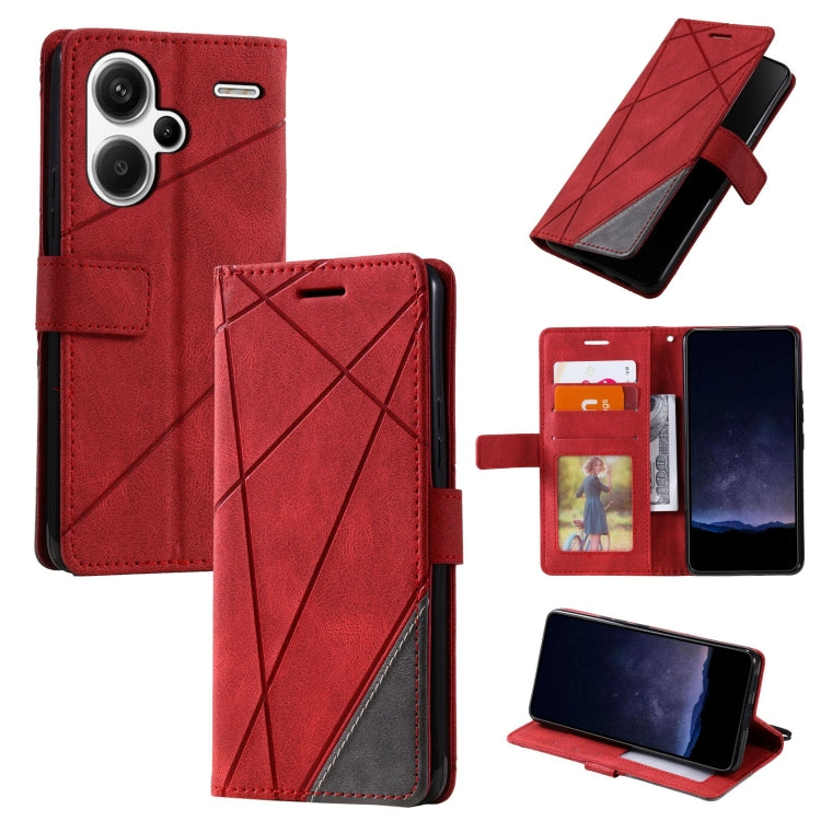 Skin Feel Splicing Leather Phone Case, For Xiaomi Redmi Note 13 Pro+, For Xiaomi Redmi Note 13 Pro 5G, For Xiaomi 13T / Redmi K60 Ultra, For Redmi 12 4G, For Xiaomi POCO F5, For Redmi K60 / K60 Pro, For Redmi Note 12S 4G Global                         ...