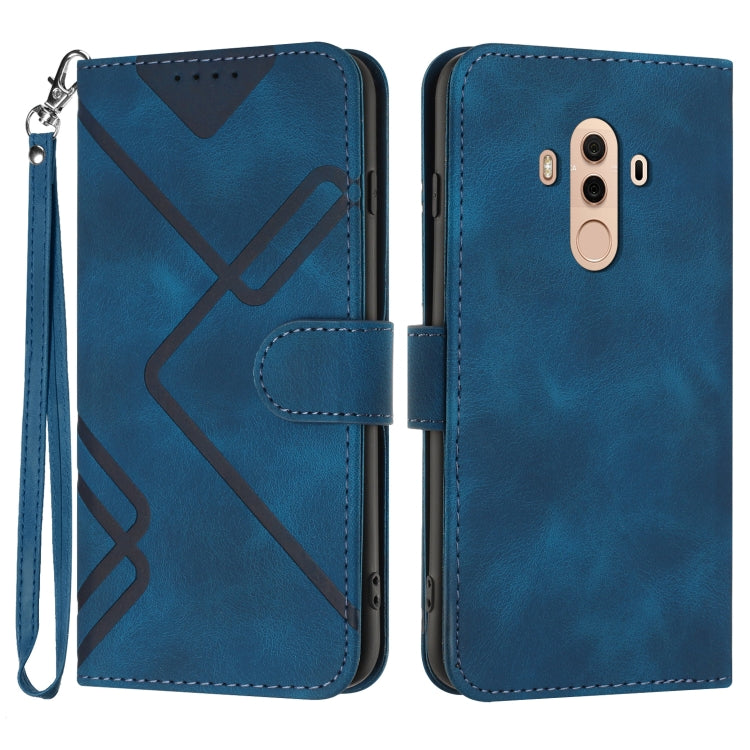 Line Pattern Skin Feel Leather Phone Case, For Huawei P20 Pro, For Huawei P20 lite, For Huawei P smart 2018/Enjoy 7S, For Huawei Mate 10 Lite/Maimang 6, For Huawei Mate 10 Pro, For Huawei P10 Lite