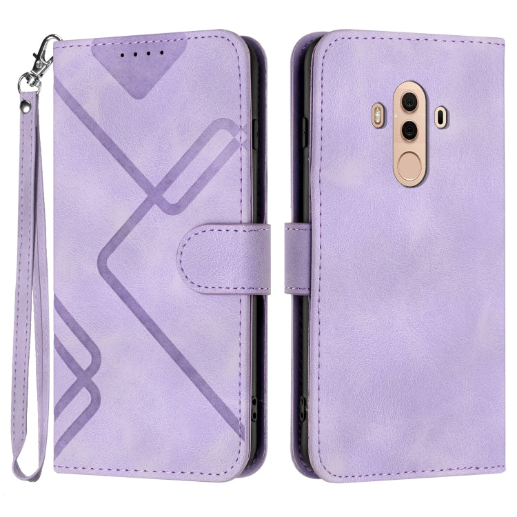 Line Pattern Skin Feel Leather Phone Case, For Huawei P20 Pro, For Huawei P20 lite, For Huawei P smart 2018/Enjoy 7S, For Huawei Mate 10 Lite/Maimang 6, For Huawei Mate 10 Pro, For Huawei P10 Lite