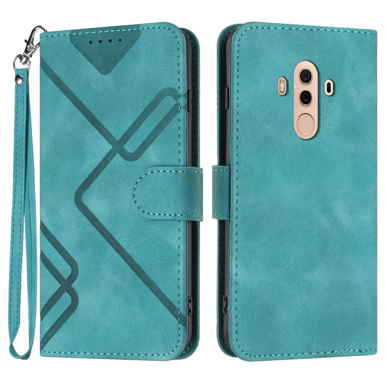 Line Pattern Skin Feel Leather Phone Case, For Huawei P20 Pro, For Huawei P20 lite, For Huawei P smart 2018/Enjoy 7S, For Huawei Mate 10 Lite/Maimang 6, For Huawei Mate 10 Pro, For Huawei P10 Lite