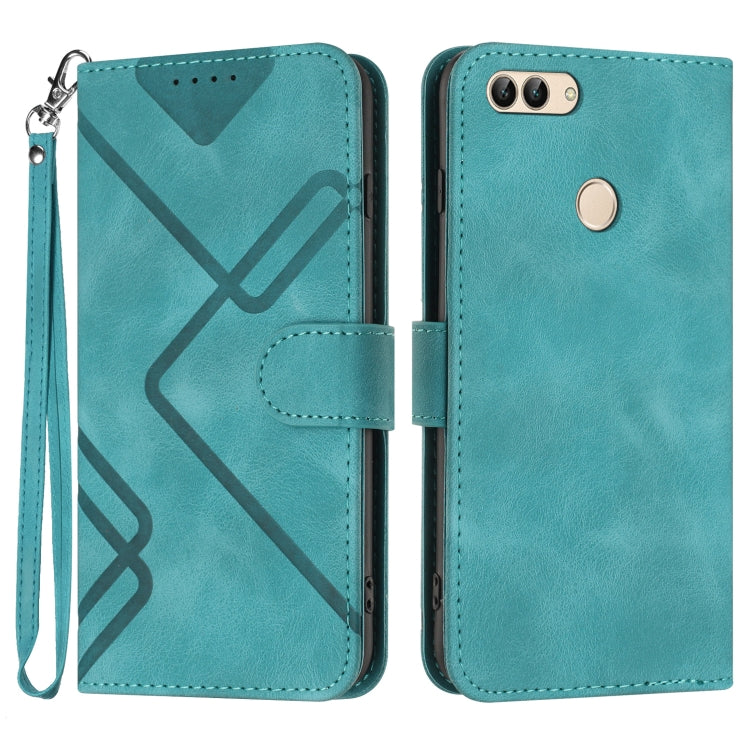 Line Pattern Skin Feel Leather Phone Case, For Huawei P20 Pro, For Huawei P20 lite, For Huawei P smart 2018/Enjoy 7S, For Huawei Mate 10 Lite/Maimang 6, For Huawei Mate 10 Pro, For Huawei P10 Lite