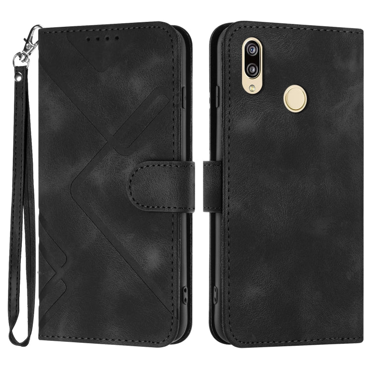 Line Pattern Skin Feel Leather Phone Case, For Huawei P20 Pro, For Huawei P20 lite, For Huawei P smart 2018/Enjoy 7S, For Huawei Mate 10 Lite/Maimang 6, For Huawei Mate 10 Pro, For Huawei P10 Lite