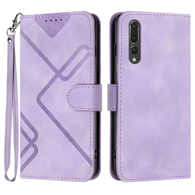 Line Pattern Skin Feel Leather Phone Case, For Huawei P20 Pro, For Huawei P20 lite, For Huawei P smart 2018/Enjoy 7S, For Huawei Mate 10 Lite/Maimang 6, For Huawei Mate 10 Pro, For Huawei P10 Lite