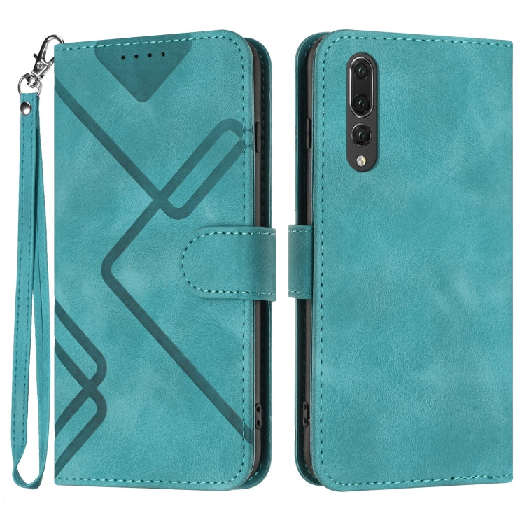Line Pattern Skin Feel Leather Phone Case, For Huawei P20 Pro, For Huawei P20 lite, For Huawei P smart 2018/Enjoy 7S, For Huawei Mate 10 Lite/Maimang 6, For Huawei Mate 10 Pro, For Huawei P10 Lite